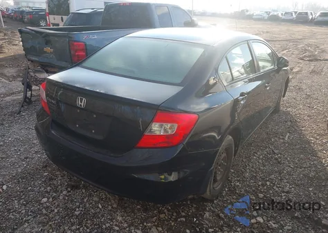 2012 Honda Civic Lx из США, поврежденный, VIN 19XFB2F57CE095901